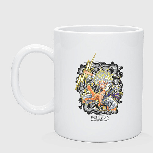 Кружка One piece молния Moncey D Luffy / Белый – фото 1