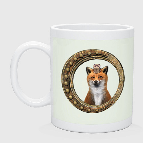 Кружка Стимпанк лис в рамке / Фосфор – фото 1