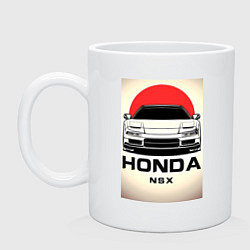 Кружка керамическая Honda nsx автомобиль, цвет: белый