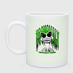 Кружка керамическая Zoonomaly ужасная аномальная кошка, цвет: фосфор