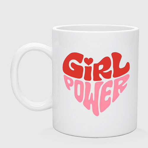 Кружка Girl Power - feminism / Белый – фото 1