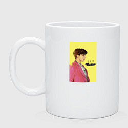 Кружка керамическая J-hope Butter, цвет: белый