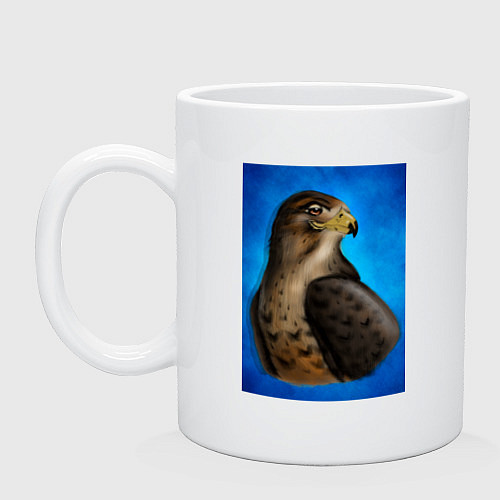 Кружка Портрет футбольного сокола / Белый – фото 1
