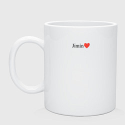 Кружка керамическая BTS - Jimin, цвет: белый