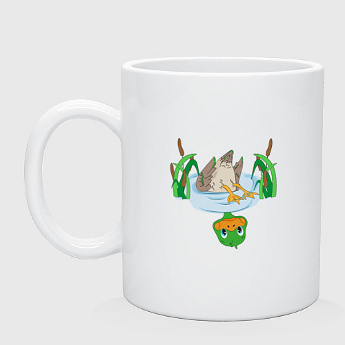 Кружка Любопытный утенок / Белый – фото 1