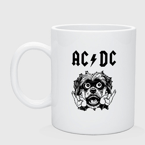 Кружка AC DC - rock dog / Белый – фото 1