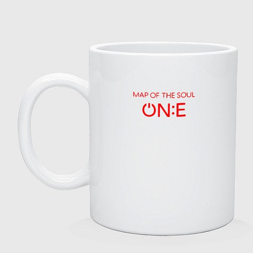 Кружка BTS надпись map of the soul one / Белый – фото 1