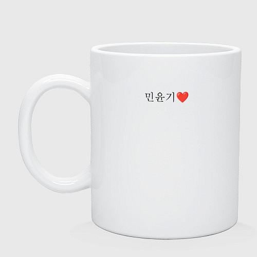 Кружка BTS Min Yoongi иероглифами / Белый – фото 1