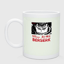 Кружка керамическая Берсерк Berserk черный рыцарь Black Swordman, цвет: фосфор