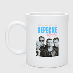 Кружка керамическая Depeche Mode Vintage, цвет: белый