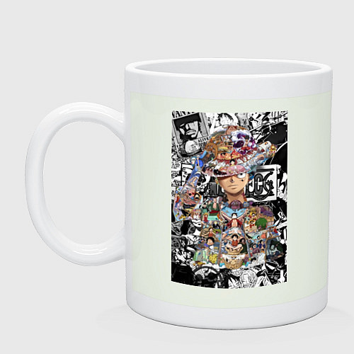 Кружка Ван-Пис Луффи коллаж / Фосфор – фото 1