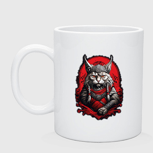 Кружка Кот викинг / Белый – фото 1