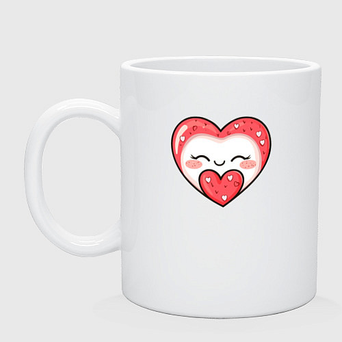 Кружка Маршмеллоу сердечко / Белый – фото 1