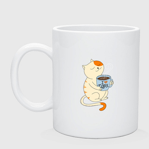 Кружка Кошачье чаепитие / Белый – фото 1