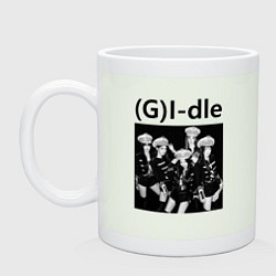 Кружка керамическая G I-dle группа в стиле империи, цвет: фосфор