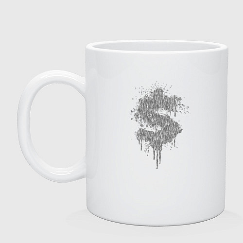 Кружка Стильный знак доллара / Белый – фото 1