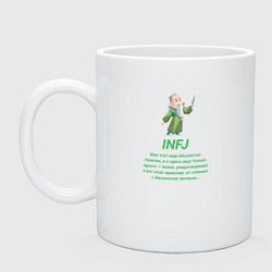 Кружка керамическая Infj мне этот мир абсолютно понятен, цвет: белый