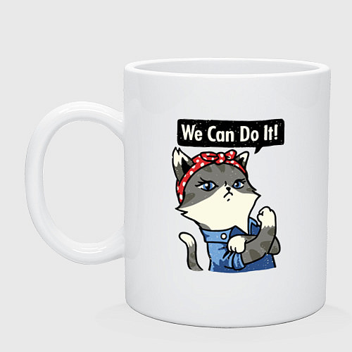 Кружка We can do it - cat / Белый – фото 1