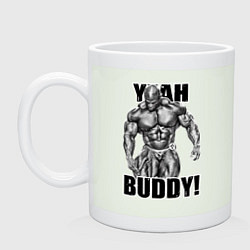 Кружка керамическая Ronnie Coleman- yeah buddy, цвет: фосфор