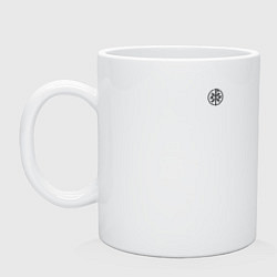 Кружка керамическая Мы русские с нами Бог малый КЦК черный, цвет: белый