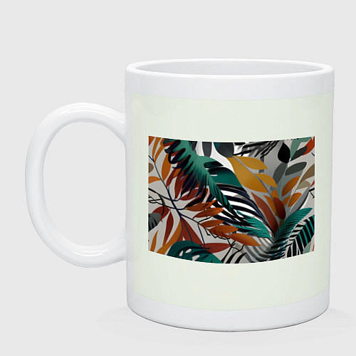 Кружка Полоски листья / Фосфор – фото 1