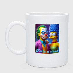 Кружка керамическая Simpsons and Joker - collaboration, цвет: белый