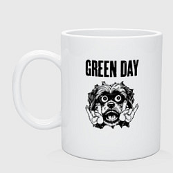 Кружка керамическая Green Day - rock dog, цвет: белый