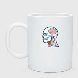 Кружка керамическая Внутри головы человека, цвет: белый