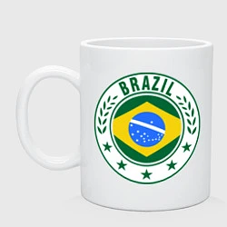 Кружка керамическая Brazil 2014, цвет: белый