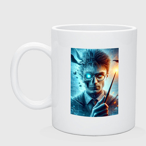 Кружка Harry Potter - wizard with magic stick / Белый – фото 1