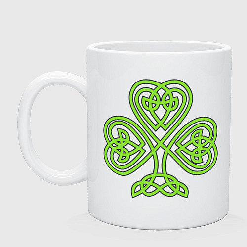 Кружка Кельтский клевер / Белый – фото 1