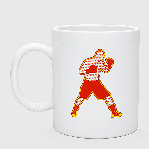 Кружка Боксер хохлома / Белый – фото 1