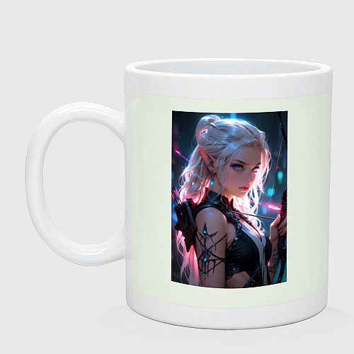 Кружка Прекрасная девушка-эльф с луком / Фосфор – фото 1