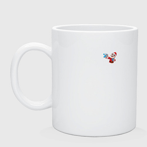 Кружка Дед мороз посылает лучи любви / Белый – фото 1