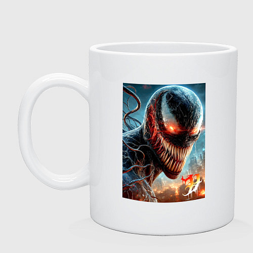 Кружка Ужасный Веном - неоновое свечение / Белый – фото 1