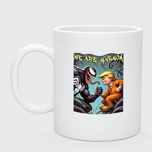 Кружка Donald Trump and Venom - ai art fantasy / Белый – фото 1