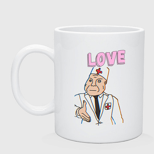 Кружка Дурка день влюбленных мем / Белый – фото 1