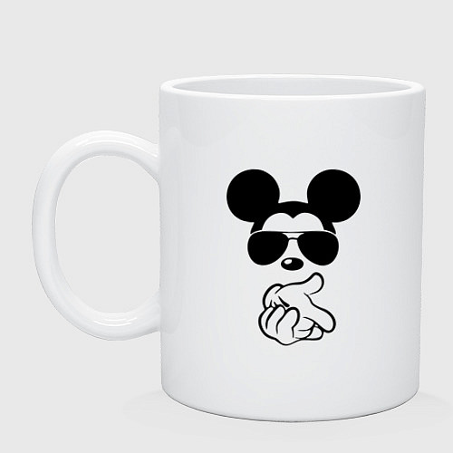 Кружка Микки Маус в очках - для пары / Белый – фото 1