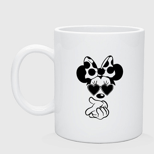 Кружка Минни в очках - для пары / Белый – фото 1