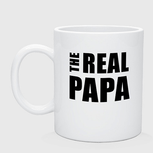 Кружка The real papa / Белый – фото 1