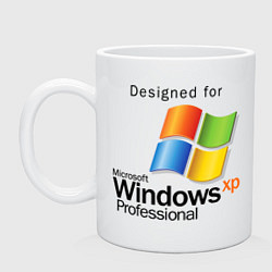 Кружка керамическая Предназначен для windows xp, цвет: белый