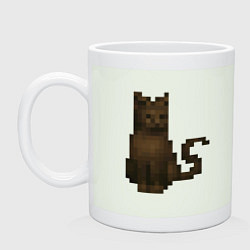 Кружка керамическая Пиксельный кот Daggerfall, цвет: фосфор