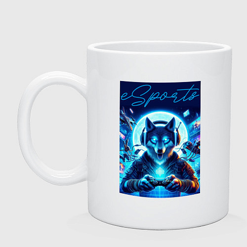 Кружка Волчара - крутой геймер / Белый – фото 1