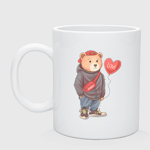 Кружка Влюбленный мишка / Белый – фото 1