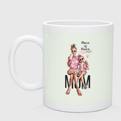 Кружка керамическая Mama of drama, цвет: фосфор