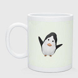 Кружка керамическая Cartoon penguin, цвет: фосфор