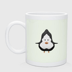 Кружка керамическая Cartoon penguin character, цвет: фосфор