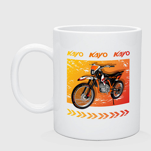 Кружка Kayo эндуро мотоцикл / Белый – фото 1