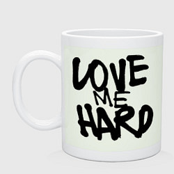 Кружка керамическая Люби меня крепко, цвет: фосфор