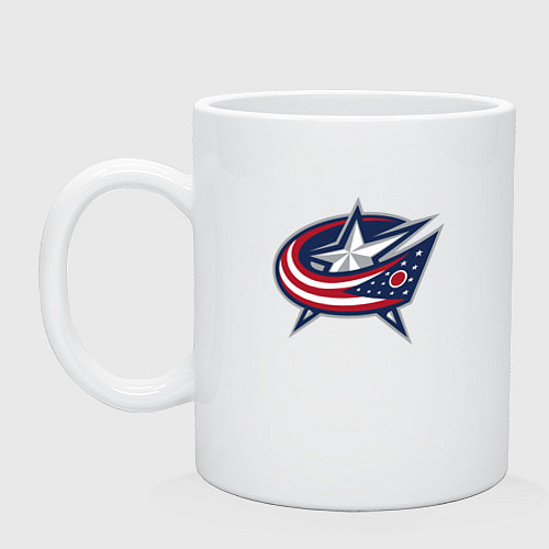 Кружка Columbus blue jackets - hockey team - emblem / Белый – фото 1